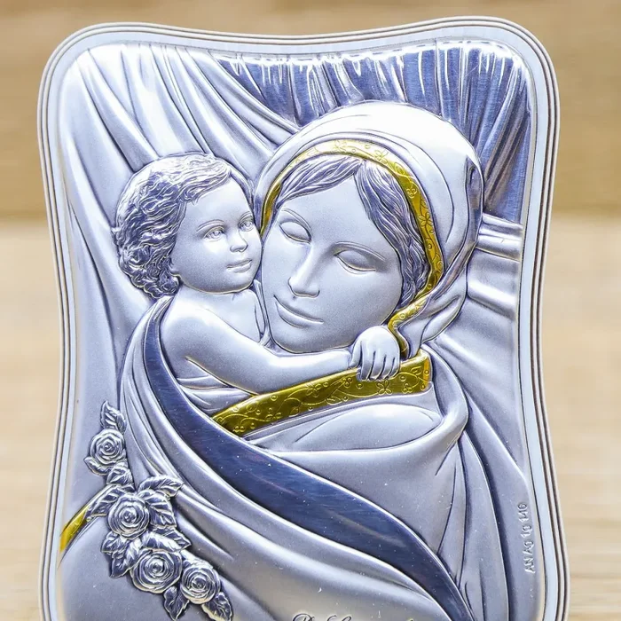 Quadretto Argento con Maternità De Santis Argenti Saldi - immagine 3