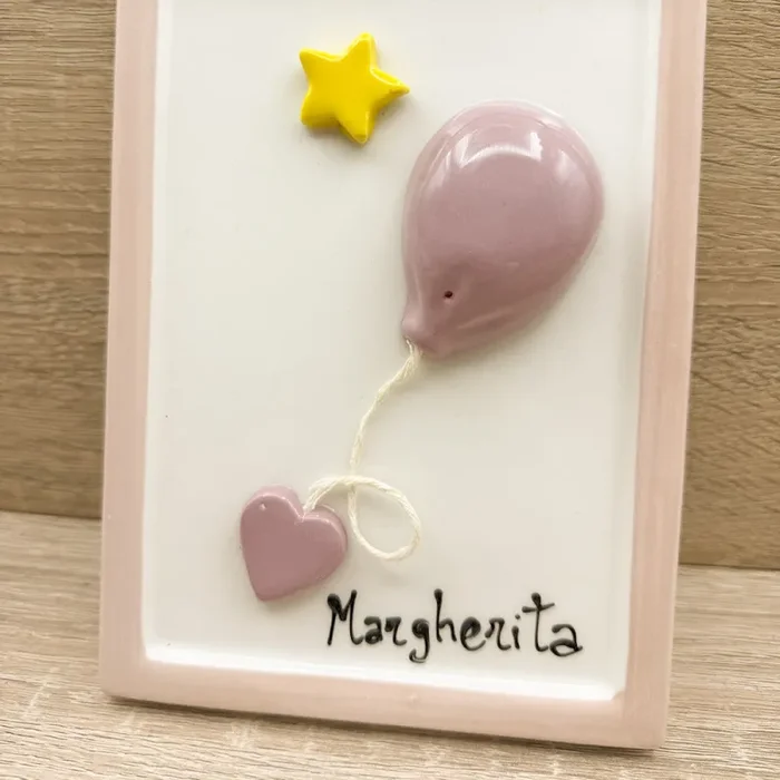 Quadretto con Palloncino Rosa Orchidea Bomboniere Vendita online - immagine 2