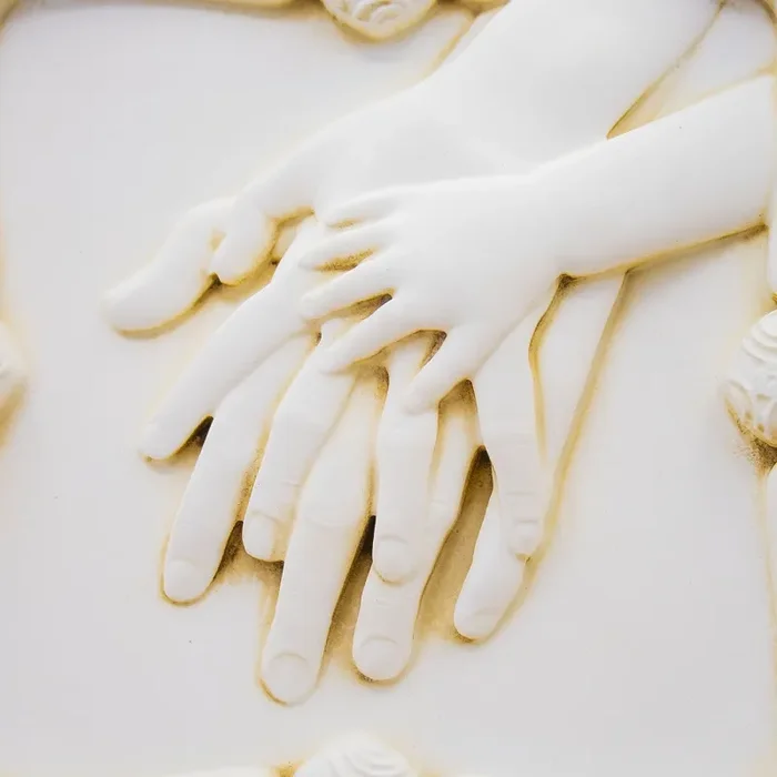 Quadretto Mani Mamma Papà e Bimbo/a Lully Argenti - immagine 2