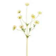 RAMO CON FIORI DI PAPAVERO IN SETA GIALLO (h.95cm)