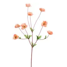 RAMO CON FIORI DI PAPAVERO IN SETA ROSA (h.95cm)