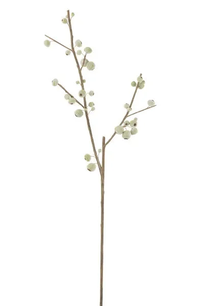 RAMO CON PICCOLE MELE IN PLASTICA VERDE OPACO (15×6,5x125cm)