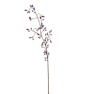 RAMO DI ROSA CANINA IN SETA LILLA (h.110cm)