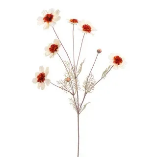 RAMO FIORI COSMOS IN SETA CREMA (h.92cm)