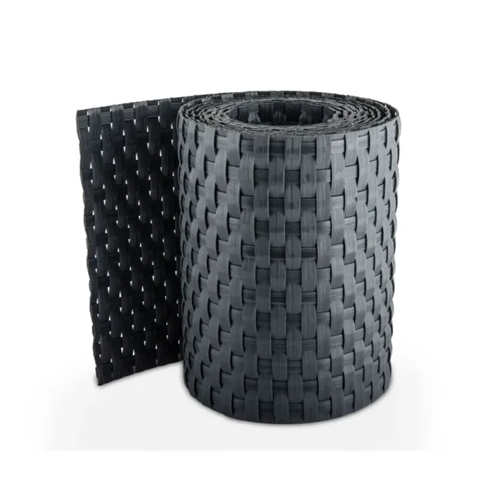 Recinzione Giardino, Strisce Frangivista in PE in Rattan, Protezione per Gli Sguardi Indiscreti, Polyrattan Pannelli per Recinzioni, (Rotolo 255 cm x 19 cm Grigio)