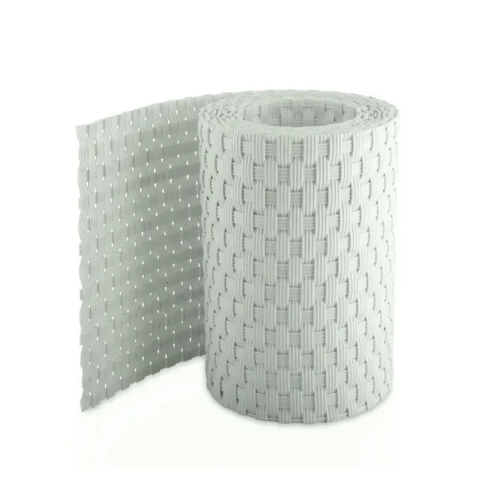 Recinzione Giardino, Strisce Frangivista in PE in Rattan, Protezione per Gli Sguardi Indiscreti, Polyrattan Pannelli per Recinzioni, (Rotolo 255 cm x 19 cm Bianco)