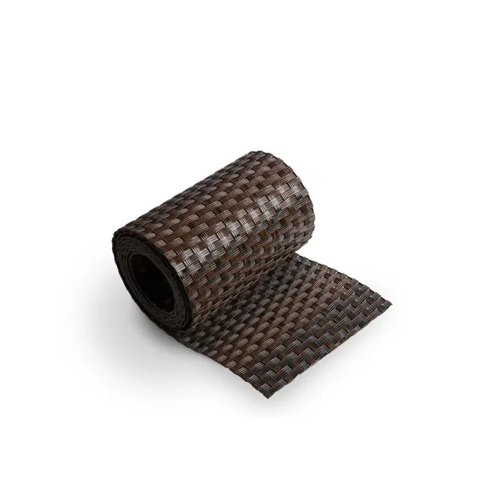 Recinzione Giardino, Strisce Frangivista in PE in Rattan, Protezione per Gli Sguardi Indiscreti, Polyrattan Pannelli per Recinzioni, (Rotolo 255 cm x 19 cm Marrone Mix) - immagine 2