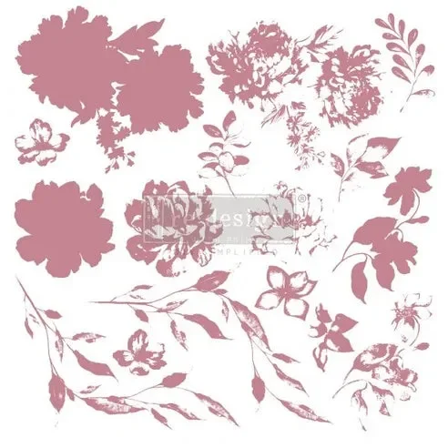 Redesign Decor Clear-Cling Stamps – Sweet Blossoms – misura 30,48 cm x 30,48 cm