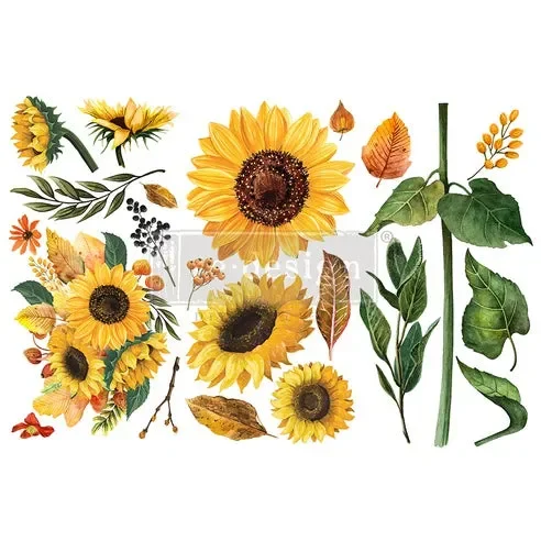 Redesign Décor Transfers® – Sunflower Afternoon – misura 15,24 cm x 30,48 cm