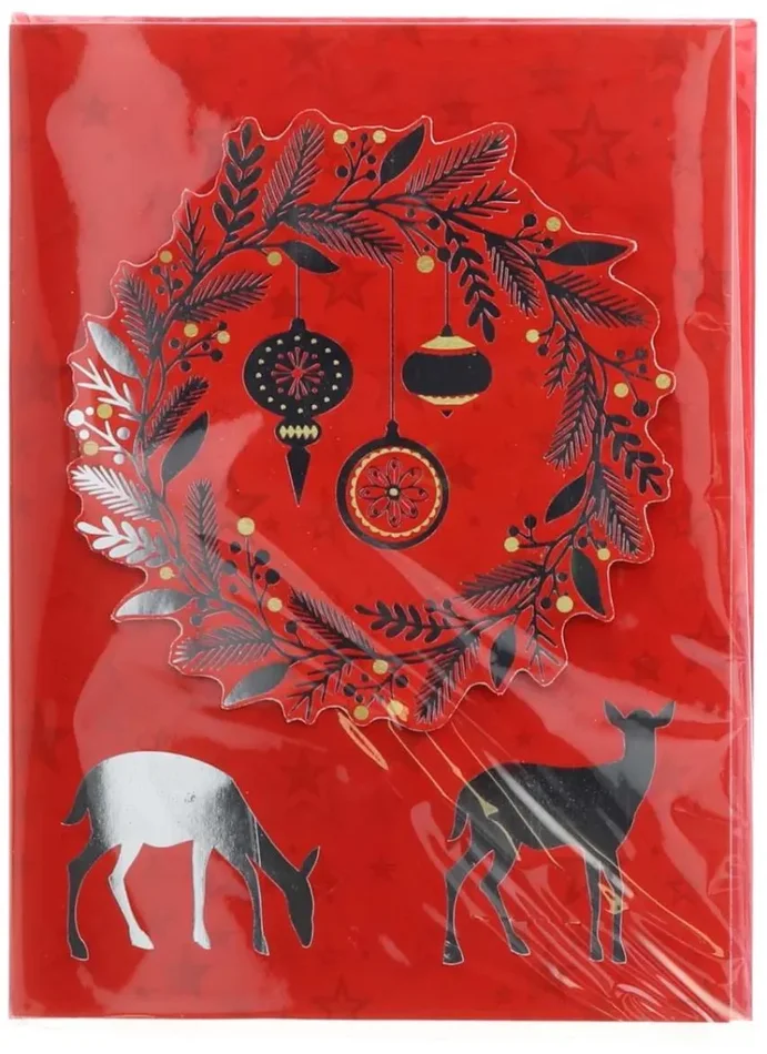 Regalo Italiano Biglietto Auguri di Natale Mus con Busta 15 x 20 Cm Ass. 1 Pz - immagine 3