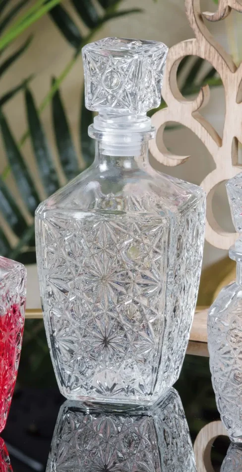 Regalo Italiano Bottiglia in Vetro 800 Ml H 24 Cm 10 x 10 Cm