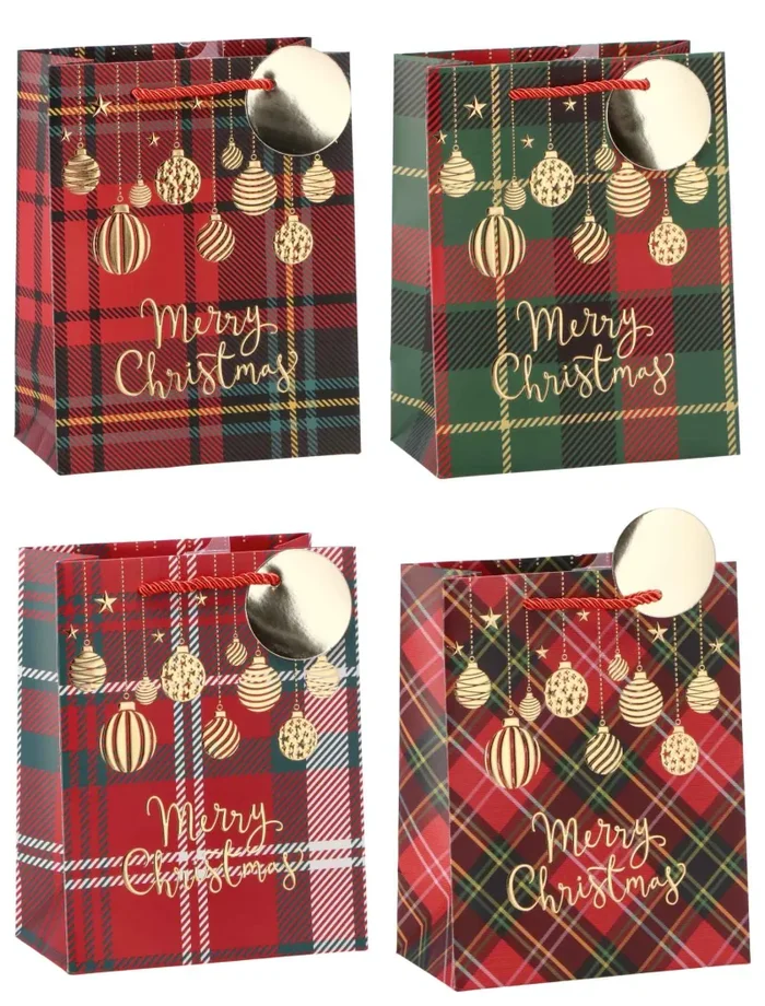 Regalo Italiano Busta Regalo di Natale Carta Ass. 18 x 10 Cm H 23 Cm Multicolor 1 Pz