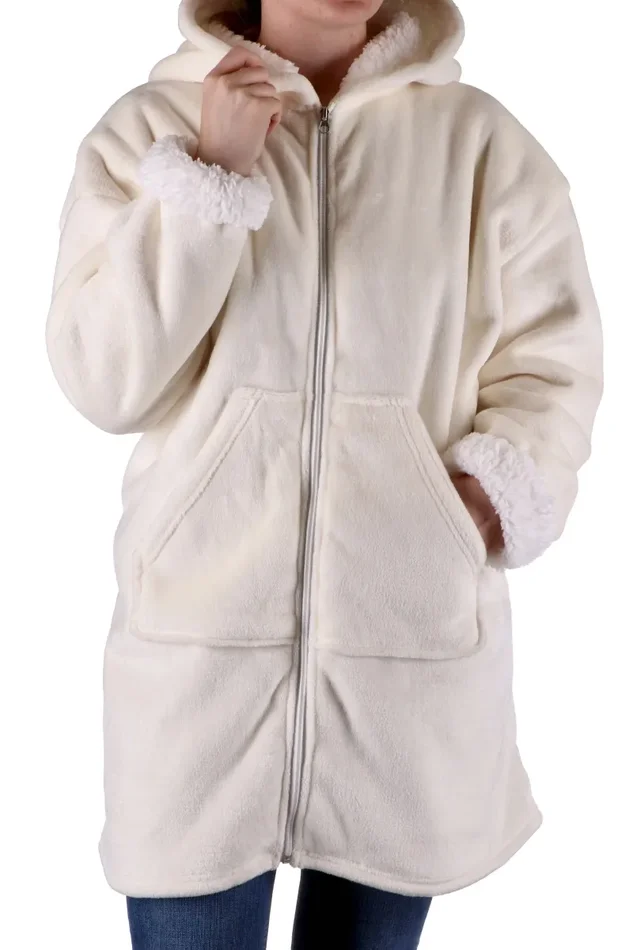 Regalo Italiano Felpa Natale Plaid Flanella Sherpa Ass. Bianco Grigio Marrone 1 Pz Saldi