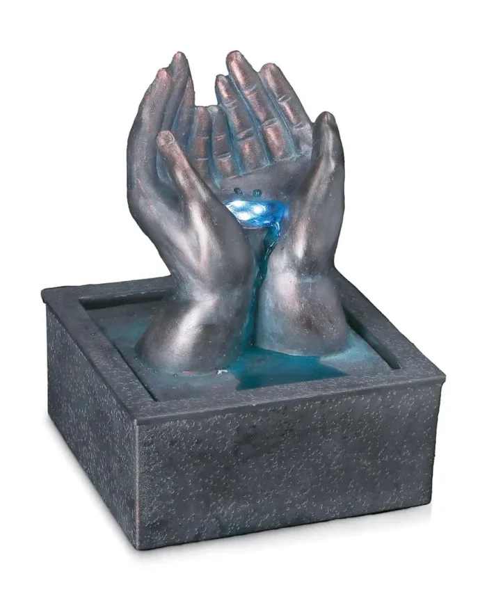 Regalo Italiano Fontana Elettrica Poliresina 20 x 20 Cm H 26 Cm con 4 Led Online