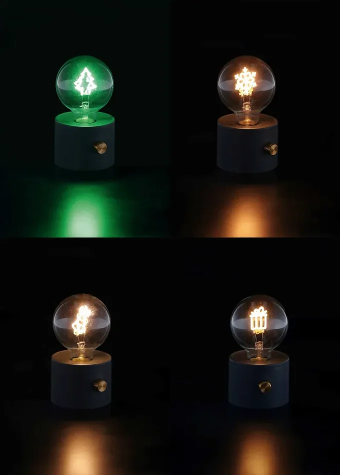 Regalo Italiano Lampada Led Decorazioni di Natale Ass. D 9 Cm H 16 Cm Multicolor 1 Pz