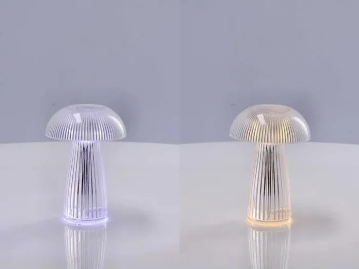Regalo Italiano MiniLampada Fungo da Tavola Ass. D 8,5 Cm H 12 Cm Trasparente 1 Pz In saldo