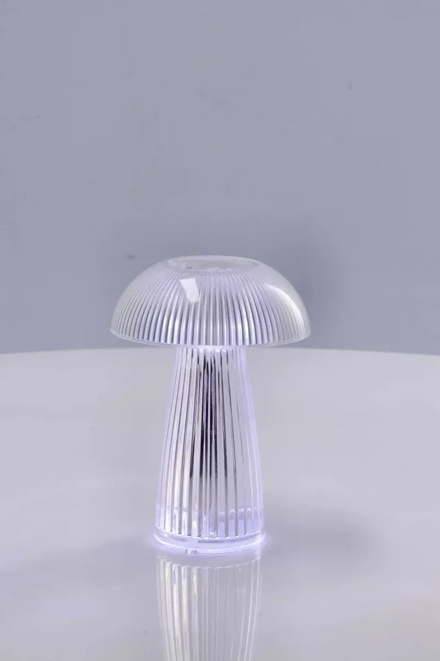 Regalo Italiano MiniLampada Fungo da Tavola Ass. D 8,5 Cm H 12 Cm Trasparente 1 Pz In saldo - immagine 3