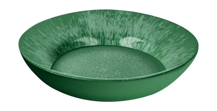 Regalo Italiano Piatto Fondo Melamina D 22 Cm H 4,5 Cm Verde Sconti