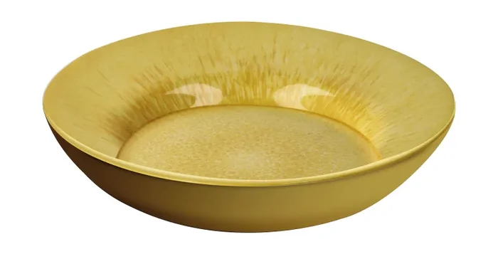 Regalo Italiano Piatto Fondo Melamina D 22 Cm H 5 Cm Giallo