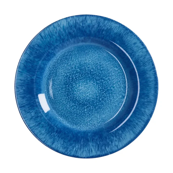 Regalo Italiano Piatto Frutta Melamina D 22 Cm H 2 Cm Blu