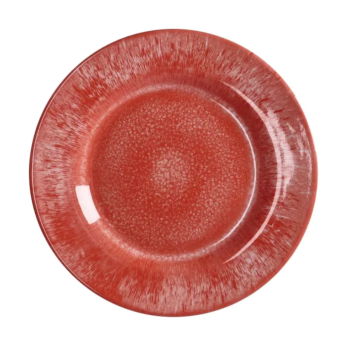 Regalo Italiano Piatto Piano Melamina D 28 Cm H 3 Cm Corallo