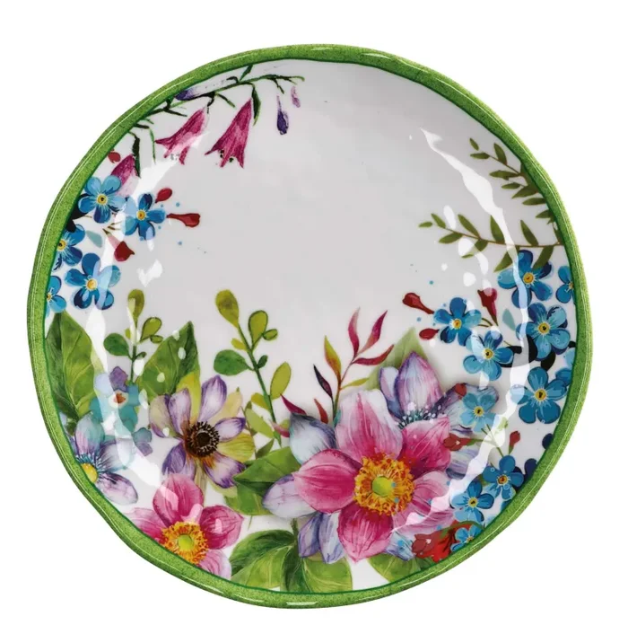 Regalo Italiano Piatto Piano Shia Melamina D 27,5 Cm H 2,5 Cm Multicolor