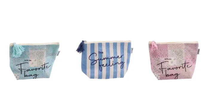 Regalo Italiano Pochette in Cotone Stampato Ass 20 x 14 Cm Multicolor 1 Pz