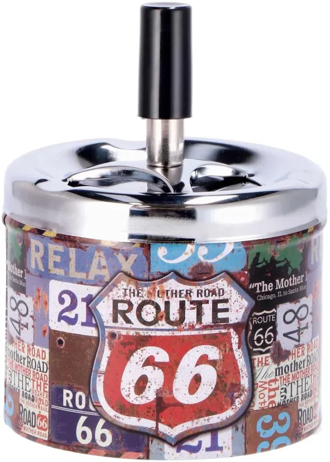 Regalo Italiano Posacenere a Molla Ass. 3 Decori D 9 Cm H 13 Cm Multicolor 1 Pz - immagine 3