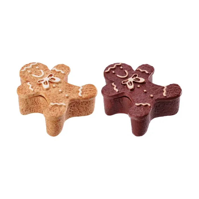 Regalo Italiano Scatola Natale 20 x 16 Cm H 7 Cm Ceramica Ass. Nocciola Cioccolato 1 Pz