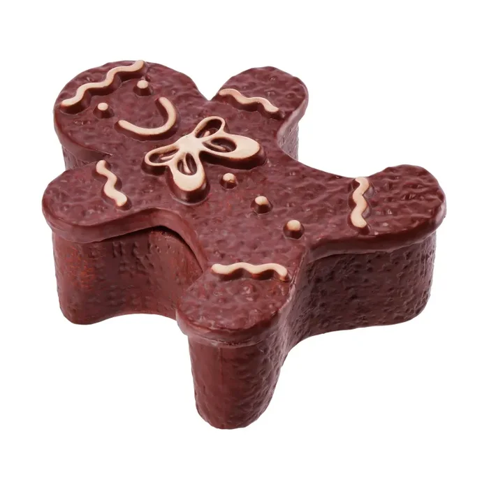 Regalo Italiano Scatola Natale 20 x 16 Cm H 7 Cm Ceramica Ass. Nocciola Cioccolato 1 Pz - immagine 3