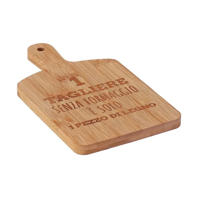 Regalo Italiano Tagliere Legno di Bamboo 11 x 19 Cm Sconti
