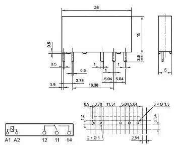 Relè Miniatura Slim PCB Relpol 12Vdc 6A IP67 – SPDT 1 Polo | LED-Mobile - immagine 2