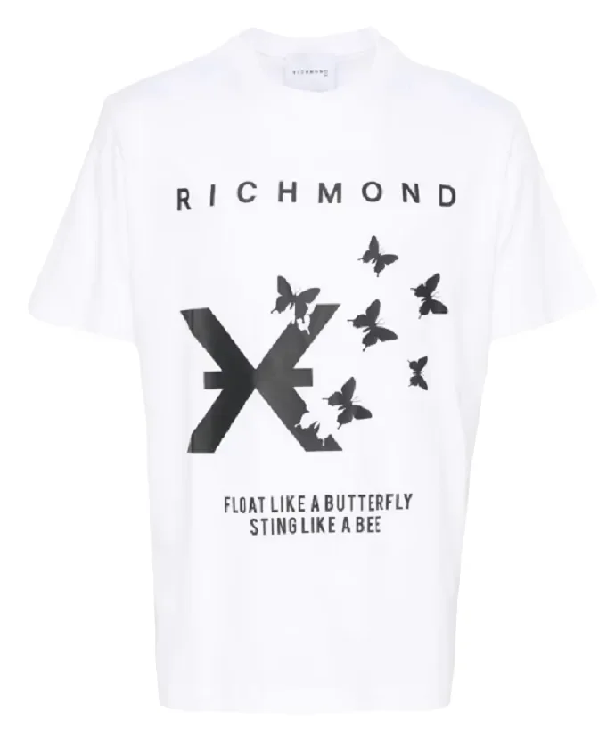 Richmond tshirt uomo in cotone maxi stampa logo frontale UMA24056TS Moda