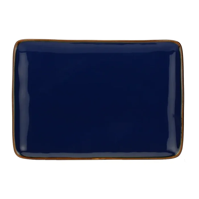 ROSE & TULIPANI Concerto Blu Cobalto Vassoio Rettangolare 27 x 19