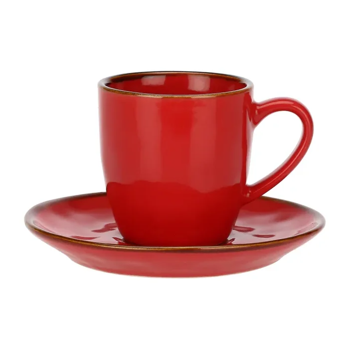 ROSE & TULIPANI Concerto Corallo Tazzina Caffè con Piattino Vendita calda