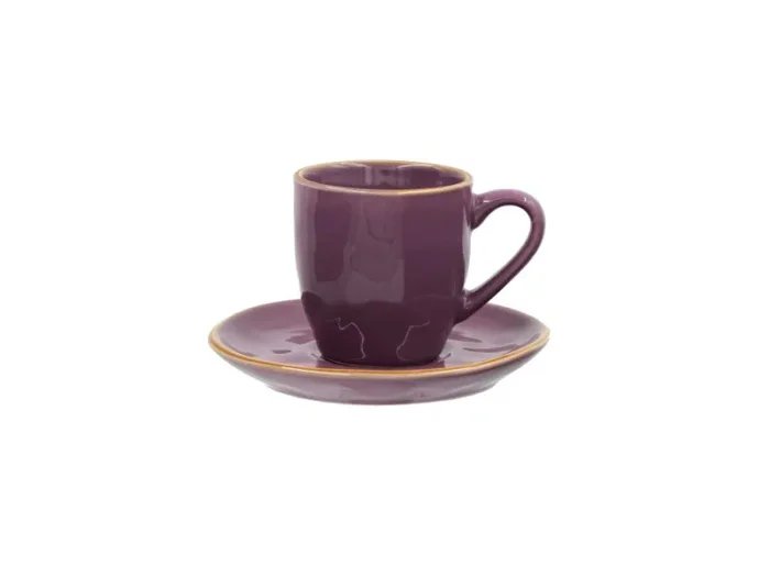 ROSE & TULIPANI Concerto Malva Tazza Caffè con Piattino