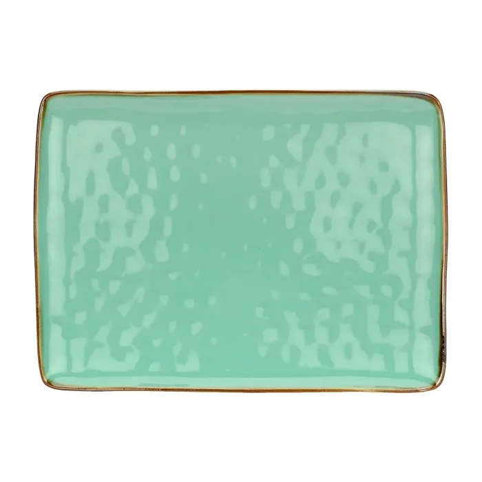 ROSE & TULIPANI Concerto Verde Acqua Vassoio Rettangolare 36 x 26,5
