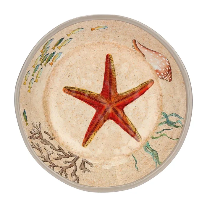 ROSE & TULIPANI Sea Life Set 2 Piatti Fondi D 19,5 Cm Melamina