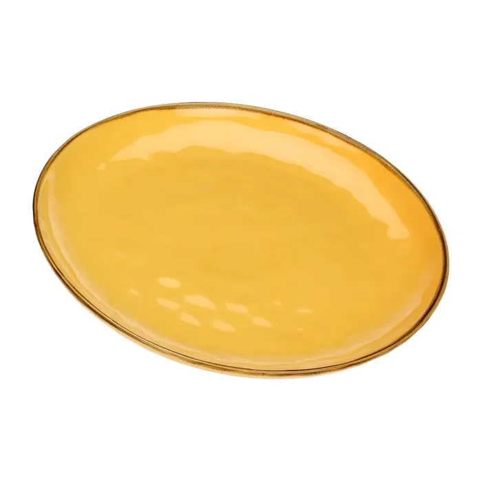 ROSE & TULIPANI Vassoio Concerto Ocra Rotondo D 32 Cm Fornitura