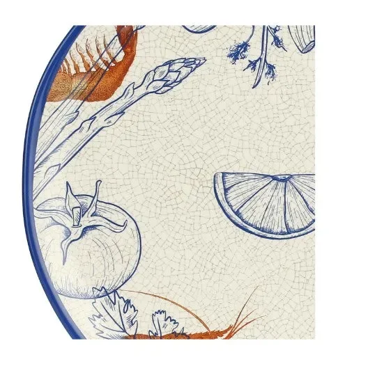 ROSE & TULIPANI Vassoio Rotondo Ocean Life Melamina D 42 Cm - immagine 2