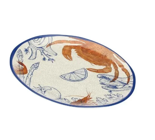 ROSE & TULIPANI Vassoio Rotondo Ocean Life Melamina D 42 Cm - immagine 3