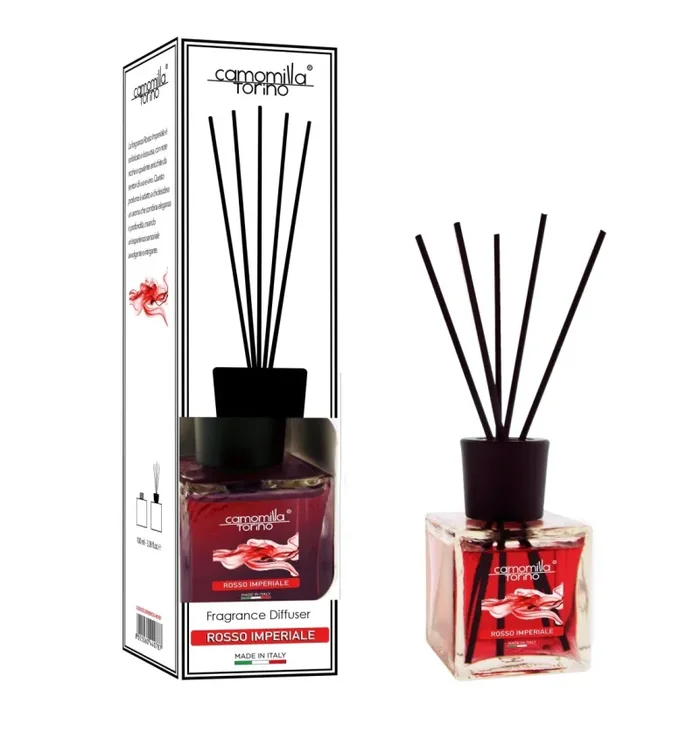 Rosso Imperiale-Diffusore a Bastoncini “Cubo”