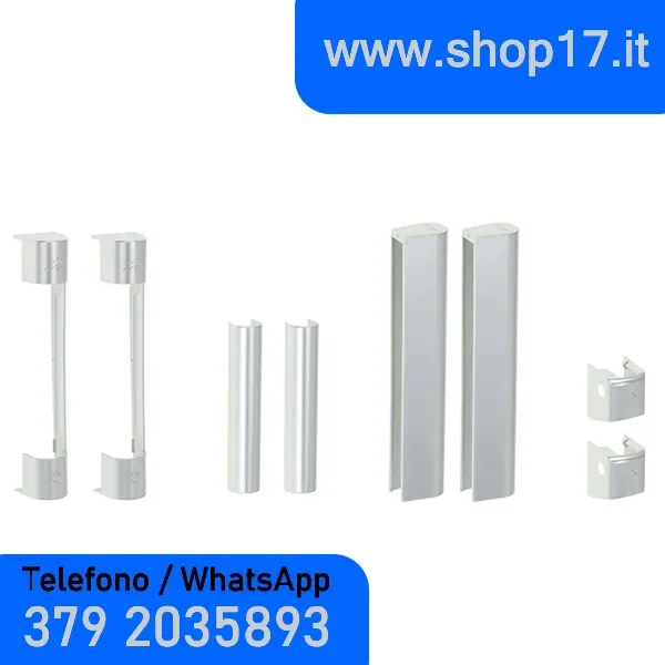 Roto NX ARGENTO – 8pz Coperture per cerniere – ferramenta per finestre e porte finestre in pvc – ARGENTO r01.1