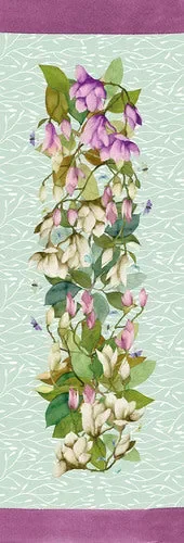 RUNNER CON MAGNOLIA IN FILATO ANTIMACCHIA E IDROREPELLENTE (155x50cm)