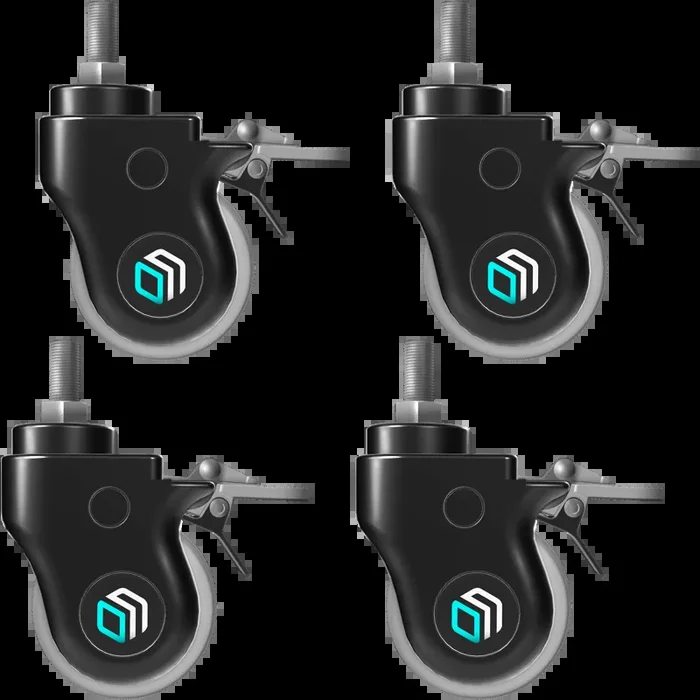 Ruote piroettanti girevoli in acciaio per impieghi gravosi Nero AWL100-B