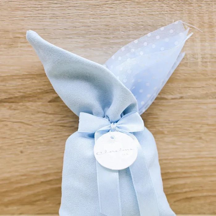 Sacchetto Azzurro Pois Medio “Boy” Claraluna - immagine 2