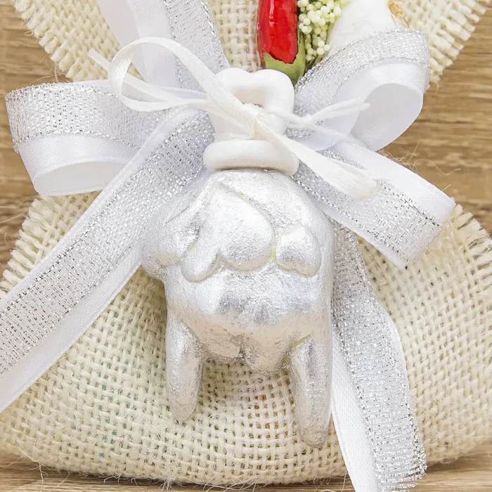 Sacchetto con Ciondolo Corna Argento Bella Napoli - immagine 2