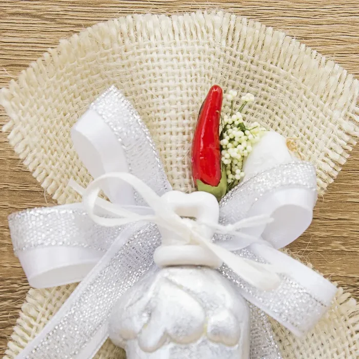 Sacchetto con Ciondolo Corna Argento Bella Napoli - immagine 3