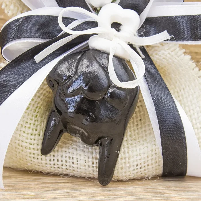 Sacchetto con Ciondolo Corna Nere Bella Napoli Online ora - immagine 2