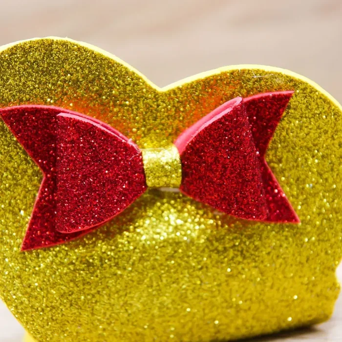 Sacchetto Cuore Glitter Oro - immagine 2